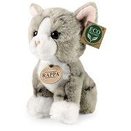 RAPPA Plush cat grey 18 cm, Eco-Friendly - Soft Toy