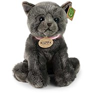 RAPPA Plush cat grey 25 cm, Eco-Friendly - Soft Toy