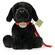RAPPA Plush Labrador black with leash 28 cm, Eco-Friendly - Soft Toy