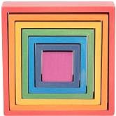 TickIt Rainbow Squares Rainbow Architect Squares - Building Set