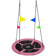 Aga Hanging swing ring 90 cm pink with flags - Swing