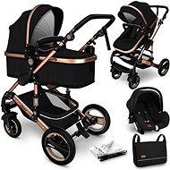 Kiduku Combination Stroller 3in1 Black - Baby Buggy