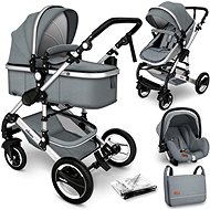Kiduku Combination Stroller 3in1 grey - Baby Buggy