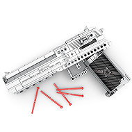 Reobrix 77001 D-Eagle Pistol - Building Set