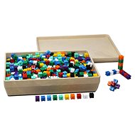 RePlastic Load cubes 1000 × 1 g in RE-Wood box - Educational Set