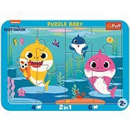 Trefl Baby puzzle Baby Shark Šťastní žraloci 2 v 1, 10 dílků - Puzzle