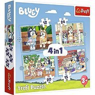 Trefl Puzzle Bluey a její svět 4 v 1 (12,15, 20, 24 dílků) - Jigsaw