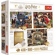 Trefl Puzzle Harry Potter Tournament of the Three Magicians, Hogwarts and Fencing 400 + 500 + 600 pi - Jigsaw Puzzle