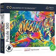 Trefl Puzzle UFT Color Splash: Meeting the Tiger 500 pieces - Jigsaw Puzzle