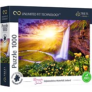Trefl Puzzle UFT Romantic Sunset: Seljalandsfoss waterfalls, Iceland 1000 pieces - Jigsaw Puzzle