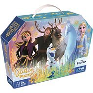 Trefl Třpytivé Glitter puzzle v kufříku Disney Frozen: Kouzelné přátelství 70 dílků - Jigsaw