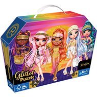 Trefl Třpytivé Glitter puzzle v kufříku Rainbow High 70 dílků - Jigsaw