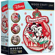 Trefl Wood Craft Origin Puzzle Mickey and Minnie's Christmas Adventure 160 pieces - Wooden Puzzle