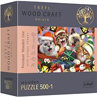 Trefl Wood Craft Origin Puzzle Christmas Cats 501 pieces - Wooden Puzzle
