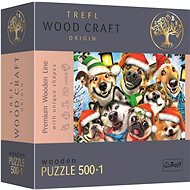 Trefl Wood Craft Origin puzzle Christmas dogs 501 pieces - Wooden Puzzle