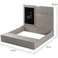 Roba Sandpit with Storage Space, Lid and Blackboard - Sandpit