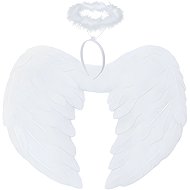 Ruhhy Angel wings with headband and halo 3, white - Costume Accessory