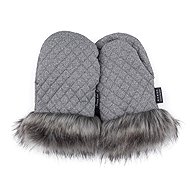 HappyBee Gloves Trinity DIAMOND Grey / Grey - Pushchair Gloves