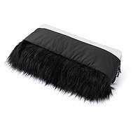 HappyBee Trinity SHINE Silver, black fur coat - Stroller Hand Muff
