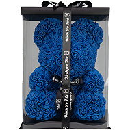Big Classic Teddy Bear, gift wrapped, 40 cm, blue - Rose Bear