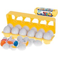 IKONKA Educational sorting puzzle matching the shapes of the number egg 12pcs - Jigsaw Puzzle