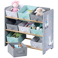 Kesper Kids storage shelf with 9 fabric boxes Alpaca, 65x30x60cm - Shelving Unit