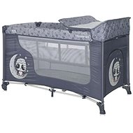 Travel cot and playpen 2in1 Lorelli Moonlight Cool grey pandas - Travel Bed