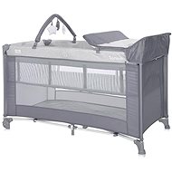 Cestovní postýlka a ohradka 2v1 Lorelli Torino grey striped elements - Travel Bed
