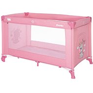 Lorelli Travel cot NOEMI 1 layer Rose velvet unicorn - Travel Bed