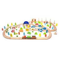 Classic World Wooden Train Track - 110 pieces - Train Set