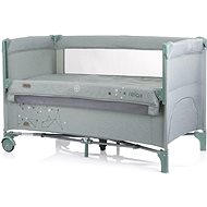 CHIPOLINO Travel cot with folding side Relax Aloe linen pattern - Cot