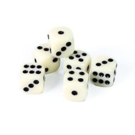 RAPPA Hracie kocky biele 6 ks - Spoločenská hra