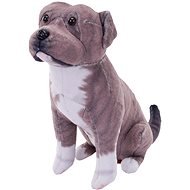 Wild Republic Plyš pes se zvukem šedý Pitbull 14cm  - Soft Toy