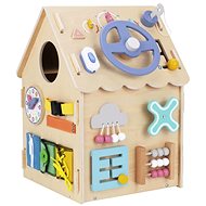 eliNeli Wooden activity board house, natural - Activity Board