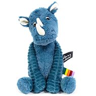 Les Déglingos Plush Rhino, blue - Soft Toy