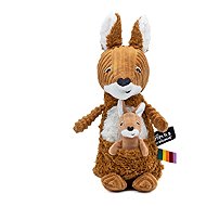 Les Déglingos Plush kangaroo, mother and baby, brown - Soft Toy