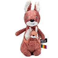 Les Déglingos Plush kangaroo, mother and baby, terracotta - Soft Toy