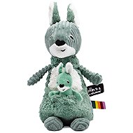 Les Déglingos Plush kangaroo, mother and baby, green - Soft Toy