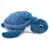 Les Déglingos Plush turtle, mother and baby, blue - Soft Toy