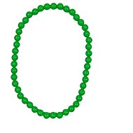 Retro neon beads - necklace - 80s - disco - green - Party Accessories