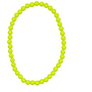 Retro neon beads - necklace - 80s - disco - yellow - Party Accessories
