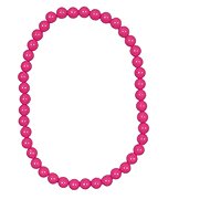 Retro neon beads - necklace - 80s - disco - pink - Party Accessories