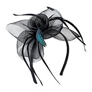 BIRDS Fascinator black with feathers - Costume Accessory
