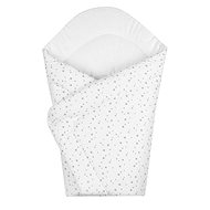 Baby wrap white grey stars - Swaddle Blanket