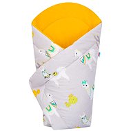 Baby wrap llama grey-mustard - Swaddle Blanket