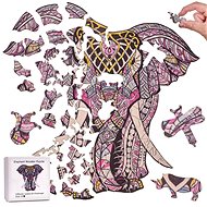 KIK KX5371 Wooden puzzle elephant A3 106 elements - Wooden Puzzle