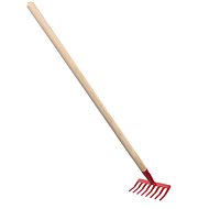 RAPPA Hrábě kovové červené velké 80 cm - Set zahradního nářadí