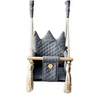 Stylová houpačka LUX Velvet Korunka - šedá - Houpačka
