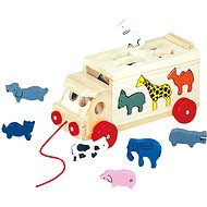Bino Folding truck with animals - Toy Car