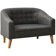Dětská sedačka šedá textil - Dětské křeslo